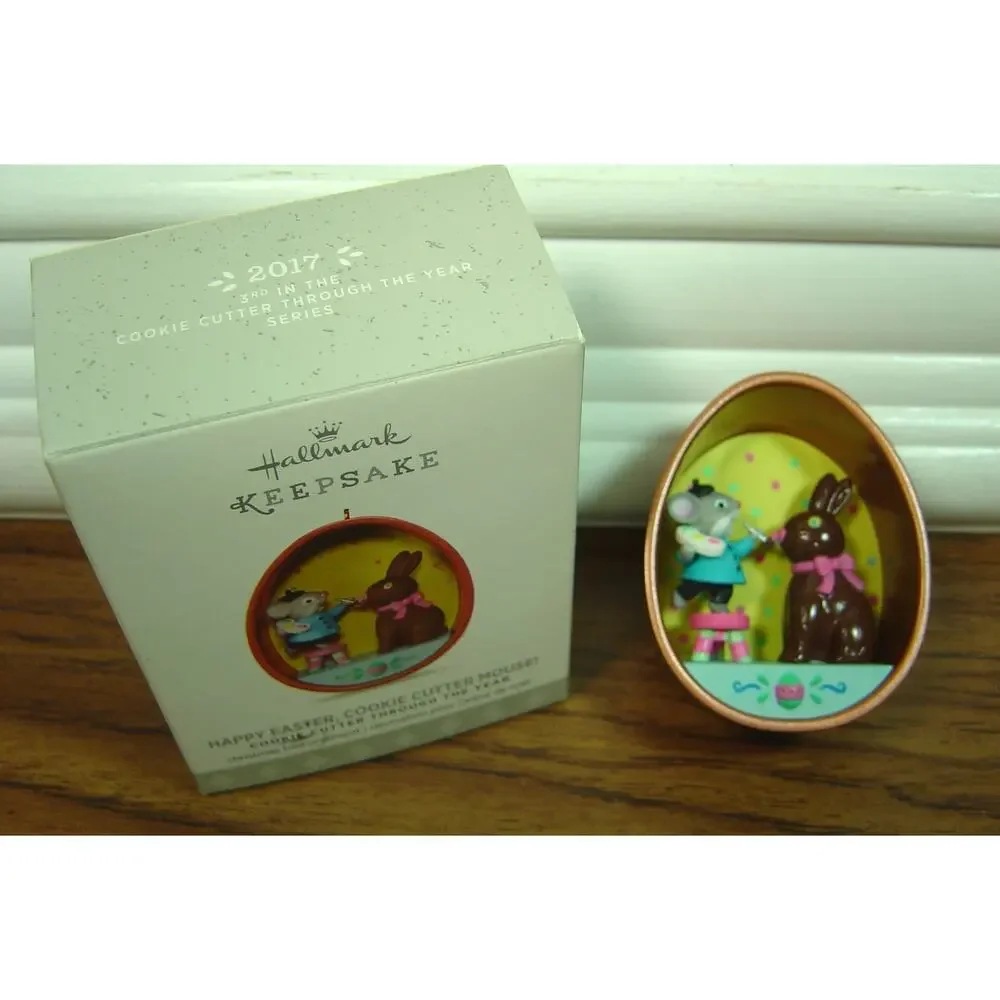 2 HALLMARK ORNAMENTS-COOKIE CUTTER MOUSE-2017 & 2021 SPECIAL EDITION-WITH BOXES